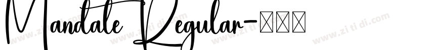 Mandate Regular字体转换